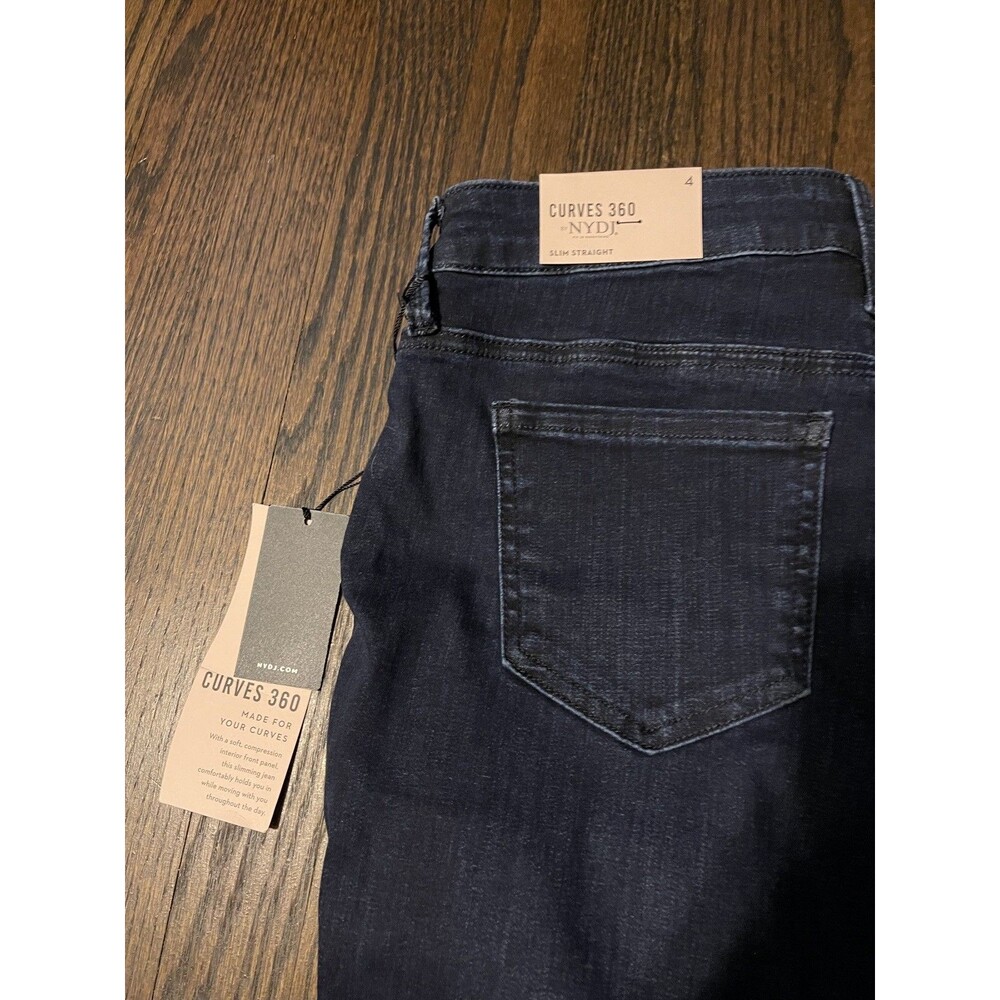 NYDJ Not Your Daughters Jeans Curves 360 Blue Slim Straight Cropped Denim 4